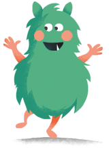 Bazgrak Ptyś postać z serii książeczek marki Kapitan Nauka